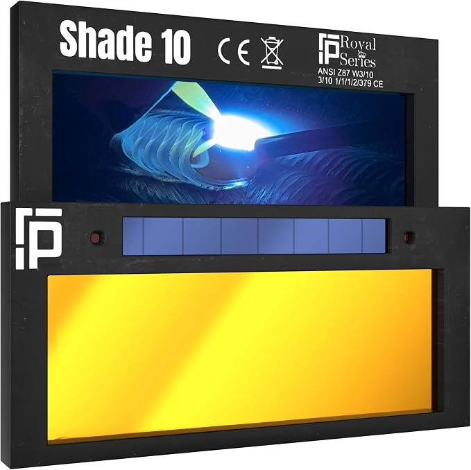 Ridge Products | Gold Shade 10 Auto Darkening Welding Lens | Cool Blue Welding Lens 2x4 1/4 | Shade 10 Welding Lens Auto Darkening | Perfect for a Sugar Scoop Welding Hood or Pancake Welding Hood
