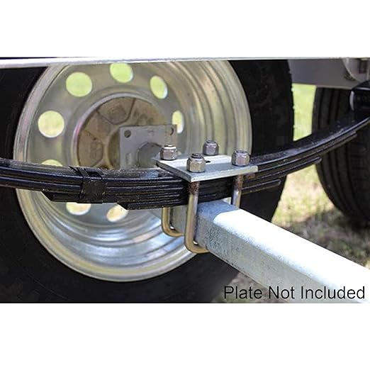 A.A Square U Bolts with Hardware for Boat Trailer, Electro-Galvanized Steel, 1/2" Diameter x 2-1/8" x 6-5/16" for 2x4 Beam (8 Pack)