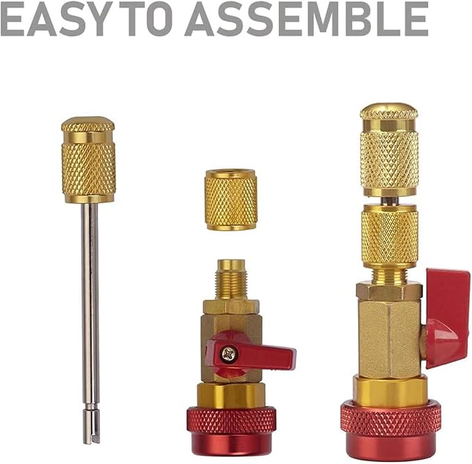 Lichamp Automotive AC R134A R1234YF Valve Core Remover and Installer Tool Set, for Standard and JRA Valve Core Couplers