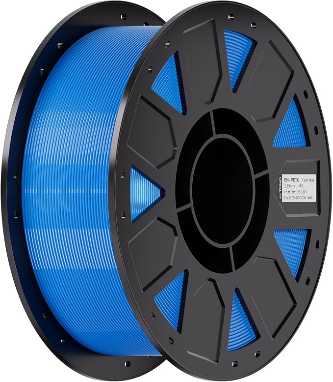 Creality Ender PETG 3D Printer Filament 1.75mm 1KG (2.2lbs), High Precision, Strong Toughness, Odorless, Better Flow, Moistureproof 3D Printing Ender PETG Filament, Tech Blue