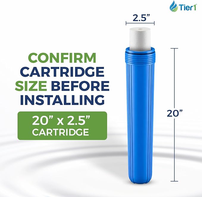 Tier1 5 Micron 20x2.5 Water Filter | Spun Wound Polypropylene Whole House Sediment Cartridge | Replacement for Pentek P5-20, 155016-43, SDF-25-2005 | 2.5 x 20 P5-20 Water Filter (25-Pack)