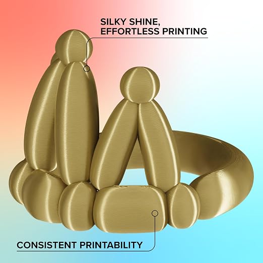 Polymaker Panchroma Silk PLA Filament 1.75mm for 3D Printing, 1kg, Brass | Neatly Wound, High-Gloss Finish PLA, Easy Print & Smooth Feeding, Compatible with Bambu Lab & Most 3D Printers
