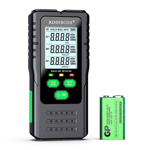 EMF Detector Meter RD630 Detects 3 Types of Electromagnetic Radiation | For Cell Towers & Smart Meters, EMF Meter & Reader, For Home & Office,Automatic Alarm, Easy To Use