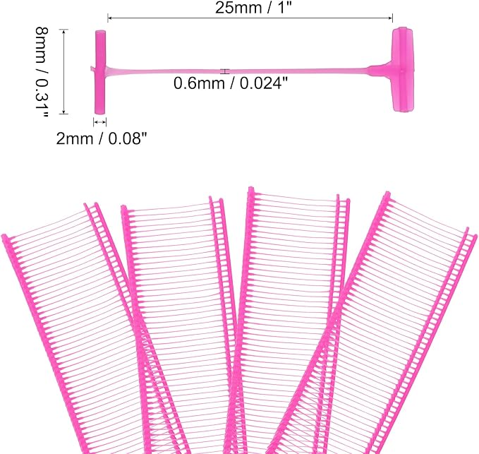 uxcell 25mm Tag Pins 1" Tagging Barbs Clothes Fasteners Tag Attachments for Clothes 5,000pcs, Red