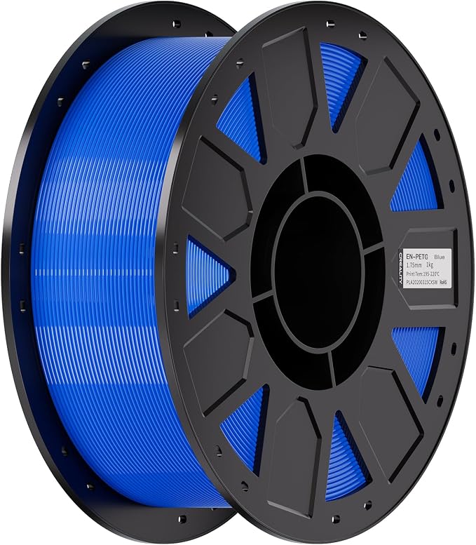 Creality Ender PETG 3D Printer Filament 1.75mm 1KG (2.2lbs), High Precision, Strong Toughness, Odorless, Better Flow, Moistureproof 3D Printing Ender PETG Filament, Blue