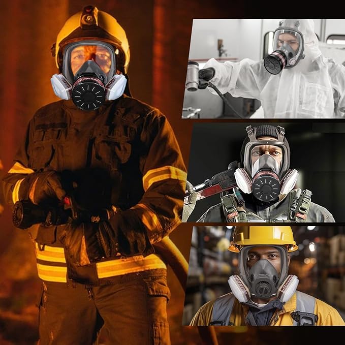 Full Face Gas Mask,Respirator Mask for Gases,Chemical,Spray Paint