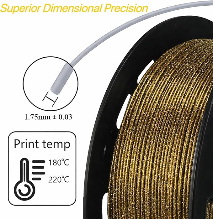 3D Printer Filament Galaxy PLA Filament 1.75mm, 3D Printing Filament Bundle, Multi Color PLA Filament Glitter 250g X 4 Color Pack