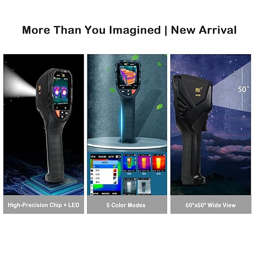 Pro Mini Handheld Thermal Camera with LED Light, 240x240 TISR Resolution Infrared Camera, -4°F to 1022°F & 50° Wide View Thermal Gun, 25Hz Lightweight Thermal Imager for Electricians/HVAC/Auto