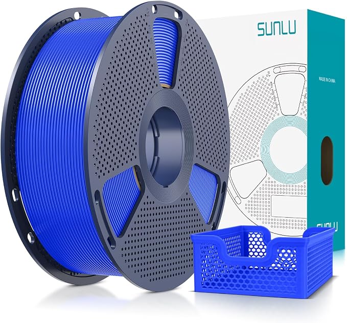 SUNLU Upgrade PLA+2.0 3D Printer Filament, High Speed PLA Plus Filament 1.75mm, 30mm/s - 600mm/s Print Range, Tougher and Stronger, Dimensional Accuracy +/-0.02mm, 1KG Spool(2.2lbs), Blue