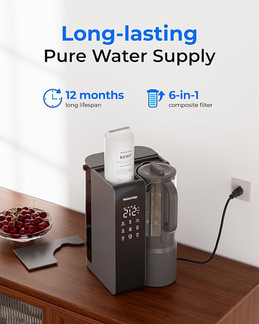 Waterdrop M1RF Filter, Replacement for M1 RO System, 12-Month Lifetime | Countertop Reverse Osmosis Filter, Enhanced Filtration, Long Filter Lifespan, Easy and Quick Filter Replacement