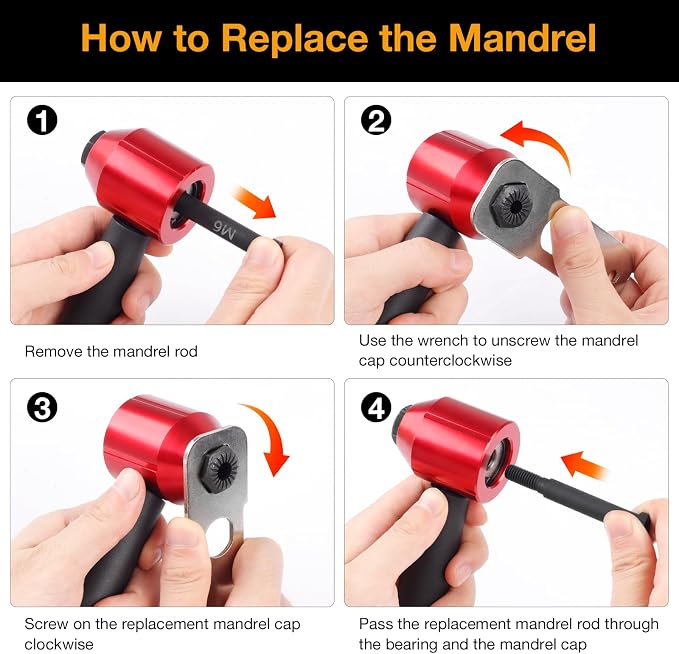 YUZES Rivnut Tool Adapter for Cordless Drill Electric- Newly Labor Saving Rivet Nut Gun Kit with 13 Mandrels & 260 Rivet Nuts, Professional Rivnut Gun Kit with Carrying Case (Rivet Nut Tool-30-R1)