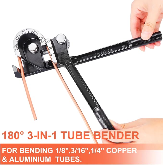 3/16" Flaring Tool Kit + 3/16" & 1/4" Copper Brake Line Kits + Tube Bender