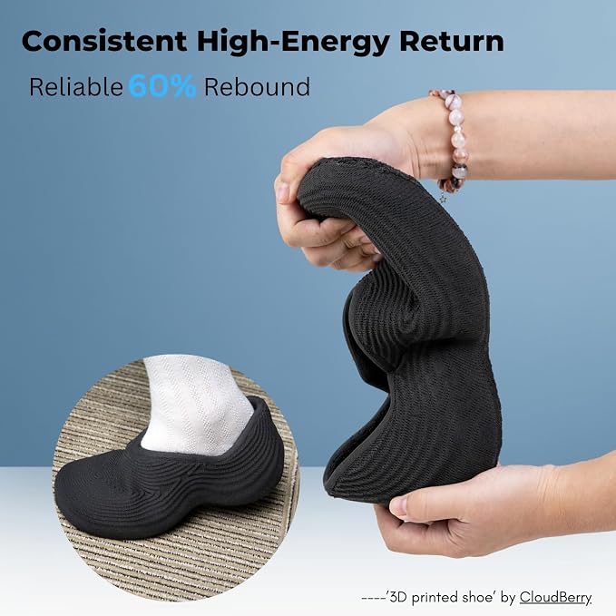 Siraya Tech Rebound PEBA Air - High-Rebound Active Foaming Filament, Adjustable Hardness 70A-95A, Ultra-Lightweight, for High-Performance Sports Gear, Drones & Resilient Prototypes (Black, 800g)