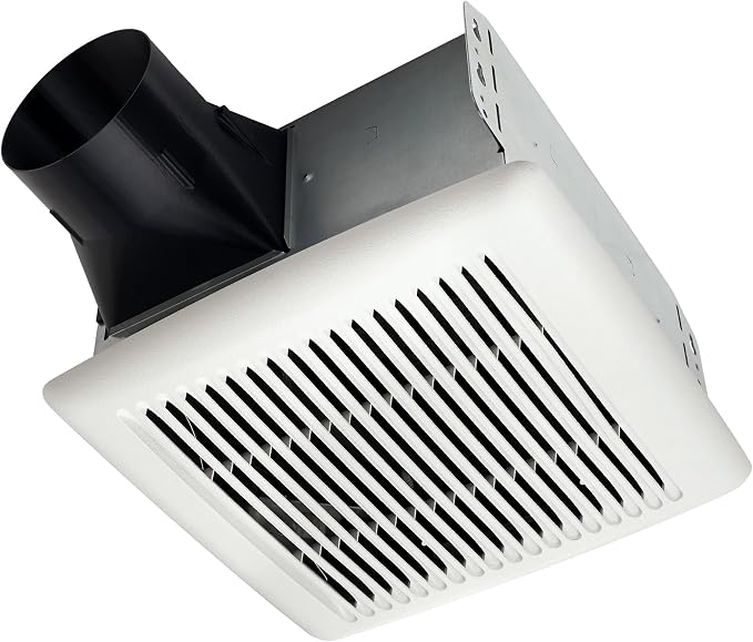 Broan-NuTone AE50 Ventilation Fan with Roomside Installation, ENERGY STAR Certified, Ceiling or Wall Mount, 50 CFM, 0.5 Sones, White