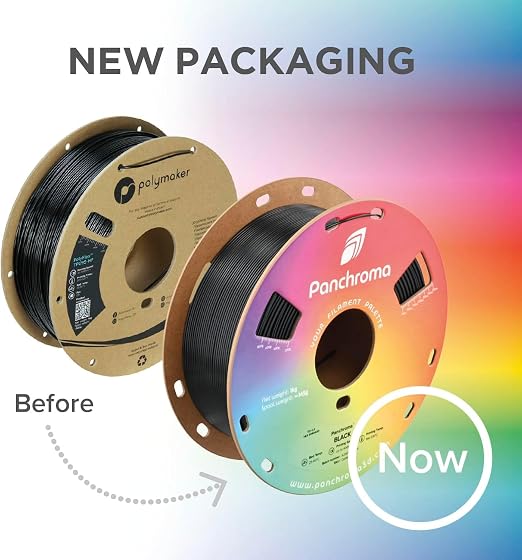 Polymaker Panchroma Metallic PLA Filament 1.75mm for 3D Printing, Gold | Neatly Wound PLA 1kg, Easy Print & Smooth Feeding, Compatible with Bambu Lab & Most 3D Printers