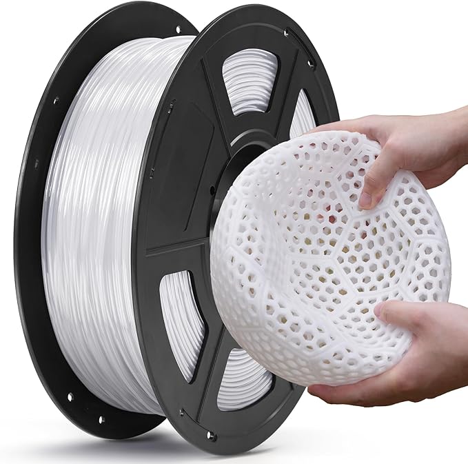 ANYCUBIC TPU Filament 1.75mm, 95A Soft Flexible 3D Printer Filament, Dimensional Accuracy +/- 0.03mm, Print with Most FDM 3D Printers, Milky White