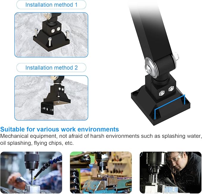 Work Light,Led Work Light, 30w Folding Aluminum Alloy ong Arm Lamp for Lathe Milling Drill Press Industrial Lighting Reading,Cool and Warm Light Available
