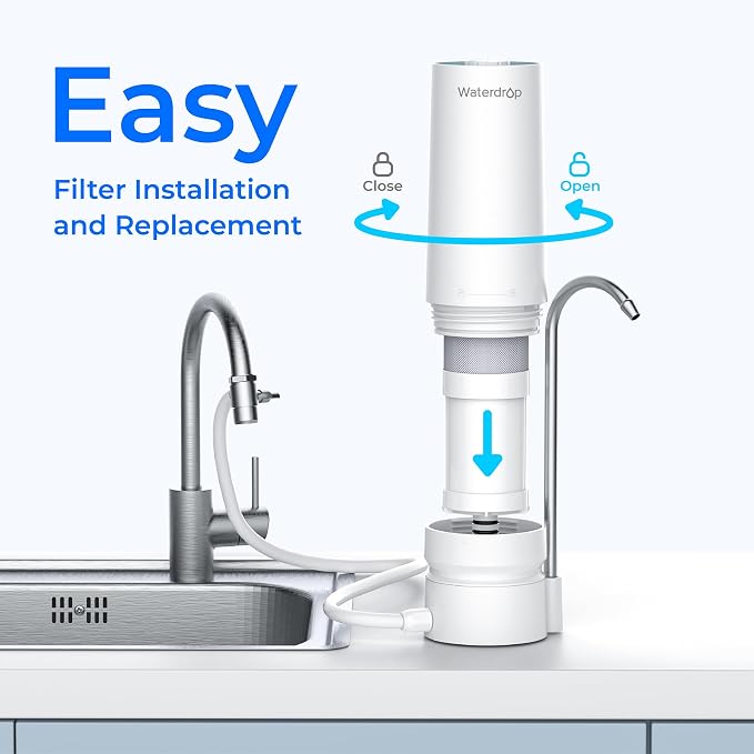 [Original] Waterdrop CFF-04 Ultra Filtration Water Filter Replacement for Waterdrop WD-CTF-07, Ultra Filtration Faucet System, Countertop Water Filter, Replacement Water Filters for Sink, 4000 Gallons