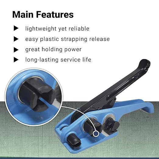 IDL Packaging PET Strapping Tensioner Tool P-330 (with Cutter) for 3/4" Width PET & Polypropylene (PP) Strapping - Strong Strapping Tool - Durable PET Banding Tool - Manual Regular Duty Strapping