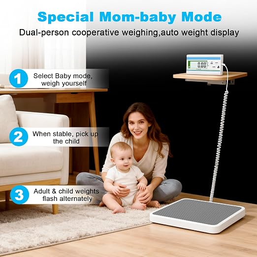Medical Grade Floor Scale (660 lb),Professional Physician Scale with Digital Display, High Accuracy and Heavy Duty Body Scale Portable Weight Scale for Home & Hospital Use