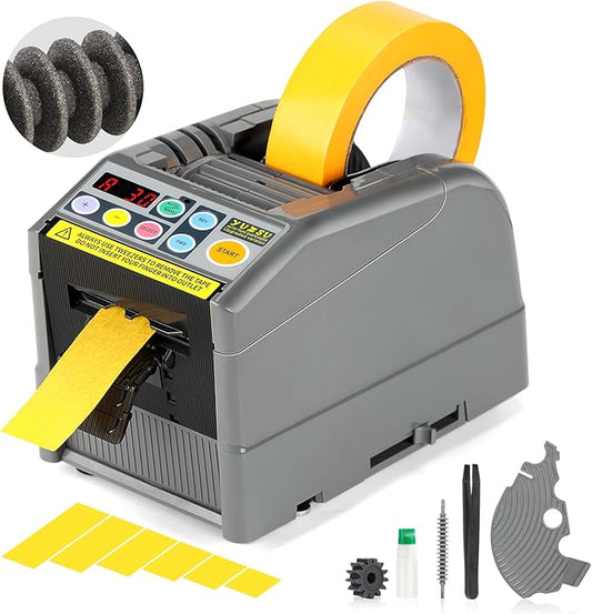 2026 Upgraded Ceramic Roller Upgraded Ribbon Cutting Machine, Automatic Tape Dispenser, 6-60 mm Width, 5-999 mm Length, Ideal for Business & Home