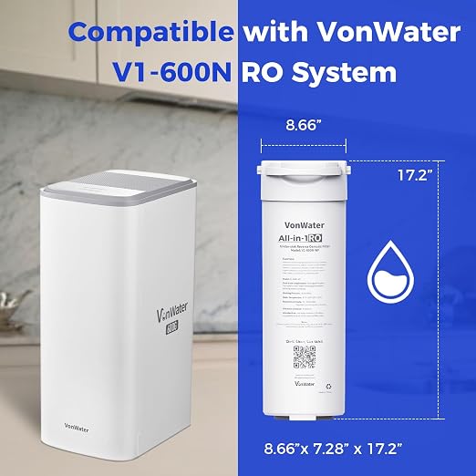 V1-600N-WF Replacement Filter, NSF/ANSI 372 Certified, for V1-600N Reverse Osmosis System, 2 Year Lifetime, Compatible with V1-600N