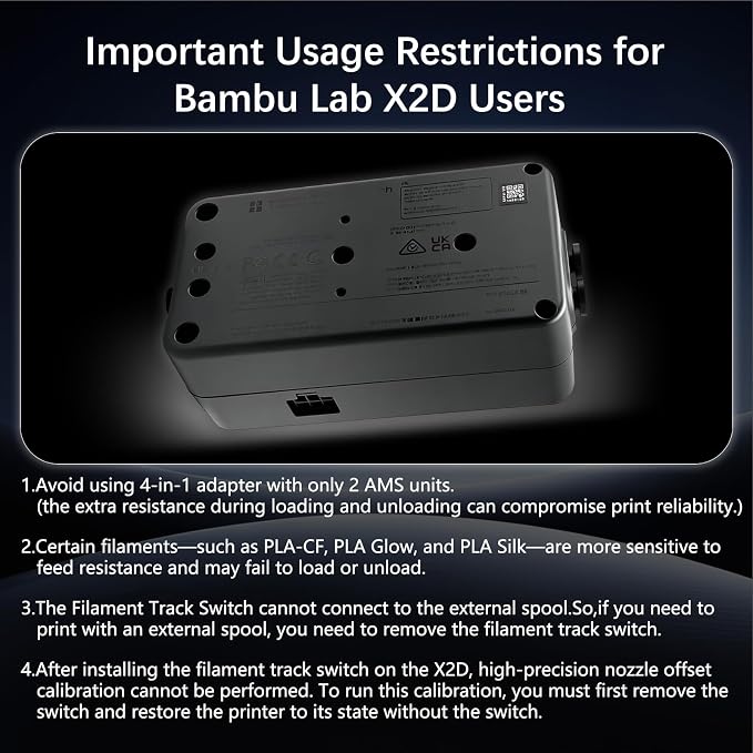 Original Bamboo X2D H2C Filament Track Switch-Eliminate Manual Swapping,Automatic Filament Switcher for Bambu Lab X2D H2C, Dynamic Filament Mapping for Dual Extruder, Multi-Color Filament Switcher,