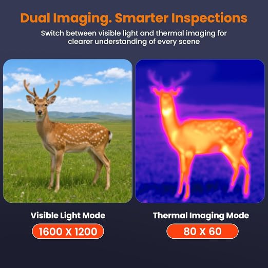 Mini Thermal Camera with Touchscreen, No App Required Small Infrared Imager for Home Inspection, 80×60 IR Resolution Infrared Camera for Detect Hidden Camera, Water Leak Detection