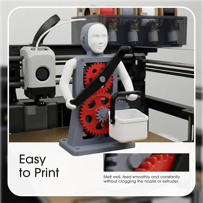 eSUN PLA+ Filament 1.75mm, 3D Printer Filament PLA Plus, Dimensional Accuracy +/- 0.03mm, 1KG per Spool, 4 Spools 3D Printing Filament, Black