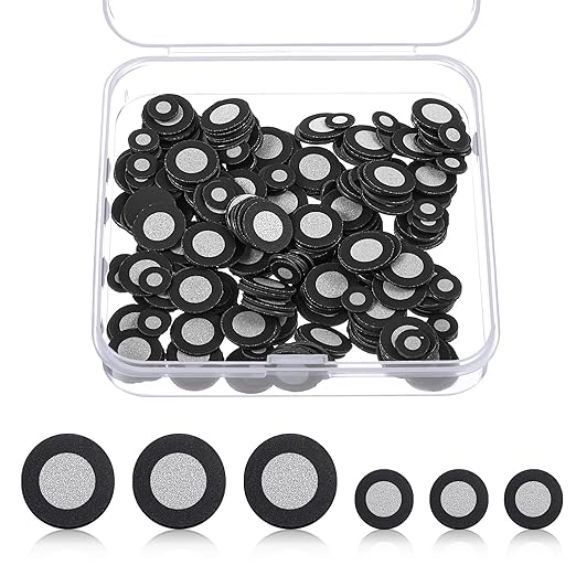 Kingdder 300 Pcs 3D Magnetic Tracking Dot for Scanner Scanning Reference Point Marker Diffuse Reflection Positioning Targets for 3D Scanning (Inner 3.0/6.0 mm Outer 6/10 mm)