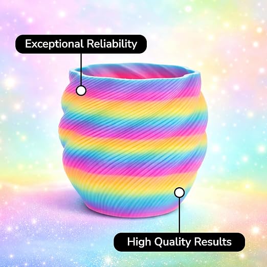Polymaker Panchroma Luminous PLA Filament 1.75mm for 3D Printing, Rainbow | Neatly Wound, Glow in the Dark PLA 1kg, Easy Print & Smooth Feeding, Compatible with Bambu Lab & Most 3D Printers
