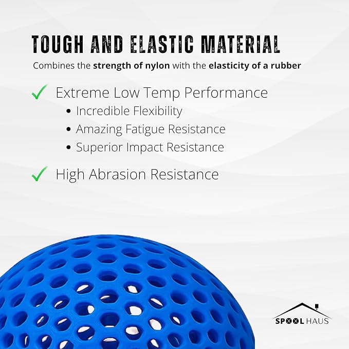 PEBA Filament 1.75mm Full 1kg SpoolHaus Super Bounce | High Rebound Flexible Filament | The Super TPU 78% Energy Return | Bouncy Airless Basketball 3D Printer Filament Lightweight Black 1kg