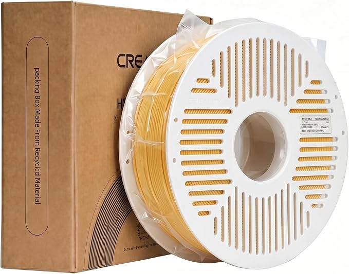 Creality PLA Filament with Reusable Spool 1KG, 1.75mm PLA 3D Printing Filament 2.2lbs High Dimensional Accuracy, Easy Installation Detachable Spool, Fits for Most 3D Printers, Snapdragon Yellow
