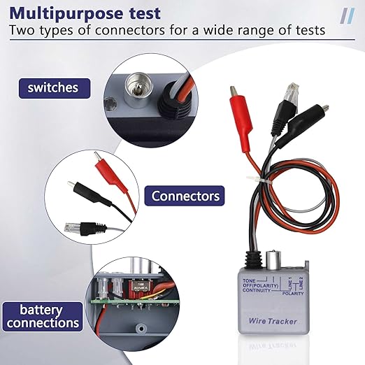 Tone Generator kit, Wire Tracer Circuit Tester, 200EP High Accuracy Wire Tester Kit, Wires Tone Tracer, Multi-Tone Cable Test Kits with Inductive Amplifier for Network Cables Collation