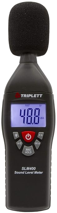 Triplett SLM400 Decibel Sound Level Meter, 35 to 130dB