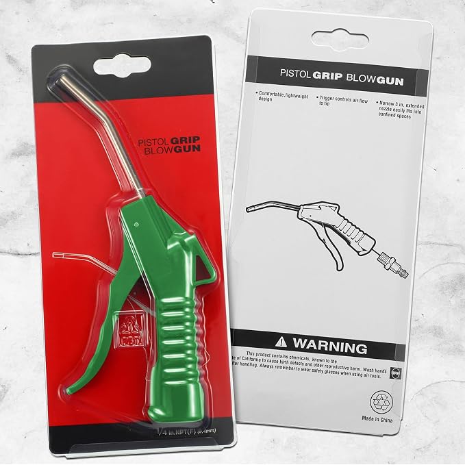 Honoson Air Nozzle Blower Gun Pistol Grip Air Blow Tool Compressor Accessories for Industrial Household Mechanics(Green,8 Pcs)
