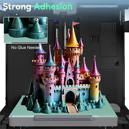 Energy-Saving AD5X/AD5M/AD5M Pro Cold Build Plate 235 * 235mm Double Sided Glossy+Matte Low-Temperature Strong-Adhesion Platform Compatible with Flashforge AD5X/Adventurer 5M/5M Pro 3D Printer-1PCS