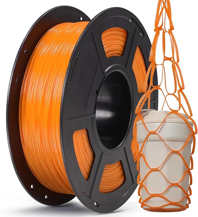 ANYCUBIC TPU Filament 1.75mm, 95A Soft Flexible 3D Printer Filament, Dimensional Accuracy +/- 0.03mm, Print with Most FDM 3D Printers, 1KG Spool, Clear Orange