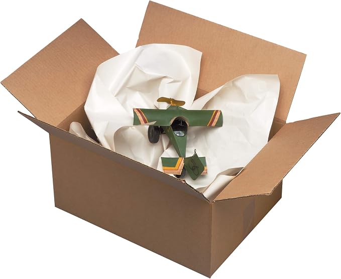 Box USA Packing Paper Sheets 24" x 36" (400 Sheets, 25 lb) - Newsprint Paper for Shipping, Storage and Moving Supplies, White