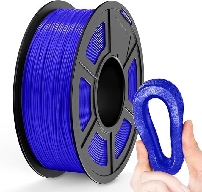 TECBEARS TPU Filament 1.75mm, 95A 3D Printer Filament, Flexible TPU Filament for Fast Printing, Dimensional Accuracy +/- 0.03mm, Fit Most FDM 3D Printers, Blue 1KG