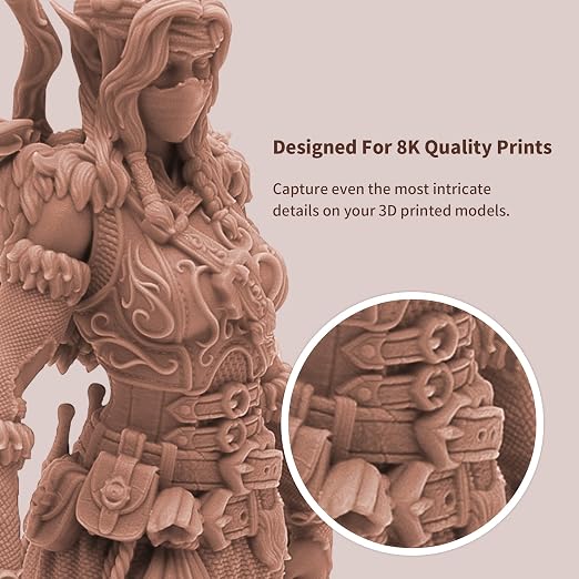 phrozen 3D Printer Rapid Resin [Aqua Red-Clay 8K], 405nm LCD UV-Curing Standard Photopolymer Resin for Highly Detailed Models, Low Odor Not Smelly Non-Brittle, Works Best with 8K 3D LCD Printer (1KG)