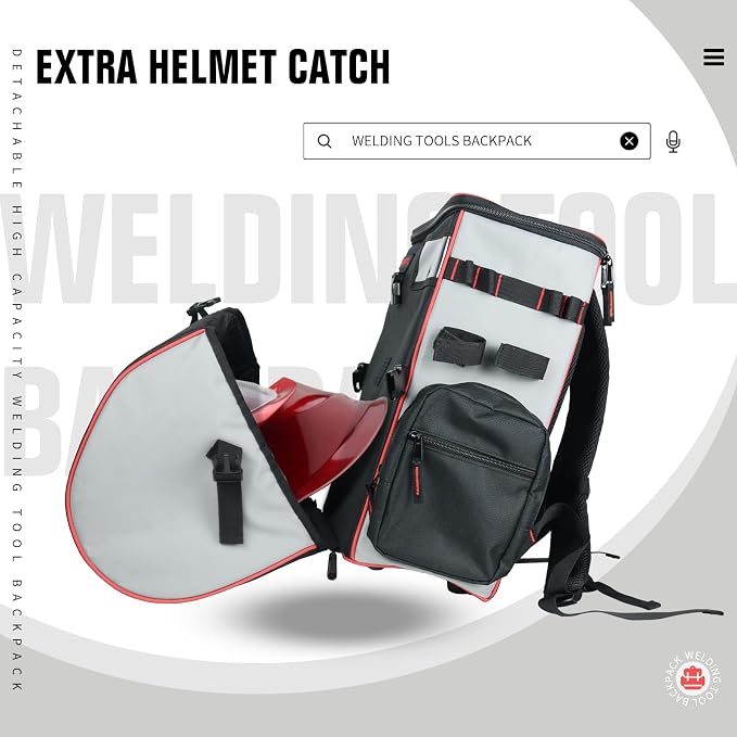 TRQWH Auto Darkening Welding Helmets for Men with Light Welding Hood & Welding Tools Backpack for Men Extreme Gear Pack