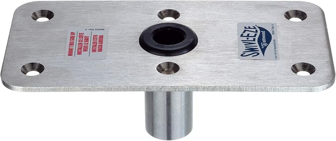 Attwood Lock'n-Pin 3/4" Boat Seat Post Base Stainless SteelPlated, Non-Threaded Lock'n-Pin 3/4" Boat Seat Post Base, SP-64839