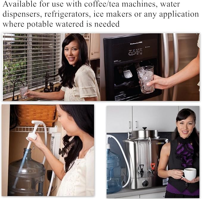 LIYUAN 5 Gallon Auto Bottled Water Pump System 5Gallon Water Jug Pump Portable Water Dispenser Five Gallon Drinking Water Pump System for Refrigerator Ice Maker Coffee Fridge Water Pump