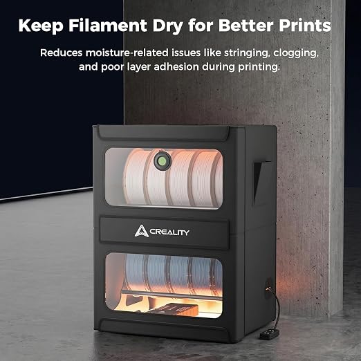 Creality Chamber Heater for 3D Printer Enclosure, Adjustable Hot Air Heater up to 70℃, PTC Enclosure Heater with Overheat Protection & Fan Stall Safety, Filament Dryer Heater for Filament Storage Box
