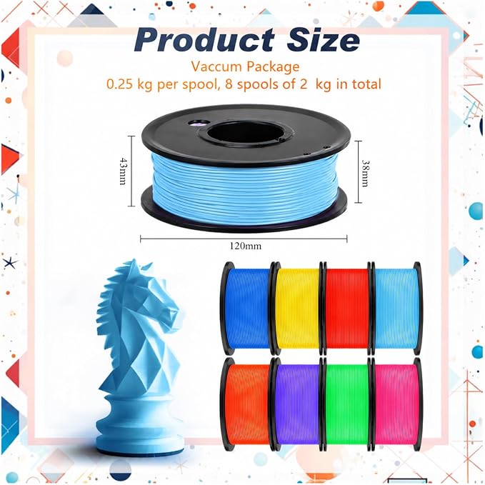 Pangda 3D Printer Filament Bundle 1.75mm Multicolor Matte or Silk PLA Filament 3D Printing Material for Halloween Thanksgiving Day Christmas Easter Holiday Crafting Decorations(Dazzling Color)