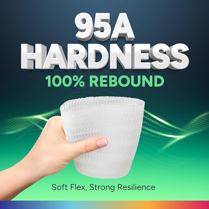 OVERTURE TPU 95A Flexible 3D Printer Filament 1.75mm | High Elasticity & Durability Filament,1kg Spool(2.2lbs),Fit Most FDM Printer(TPU Transparent)