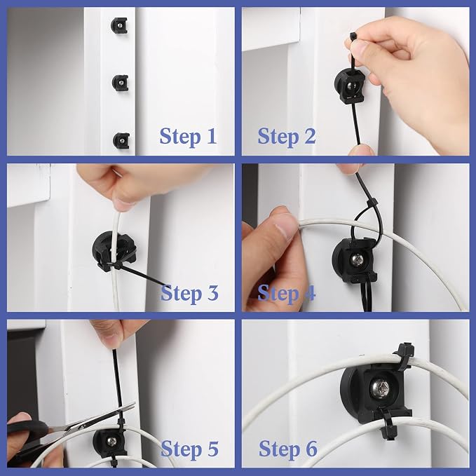 Yookeer 150 Pcs Magnetic Zip Tie Mount Base Black Magnetic Cable Clips Wire Holder Multipurpose Cable Ties Management Base Electrical Supplies for Wire (22 mm)