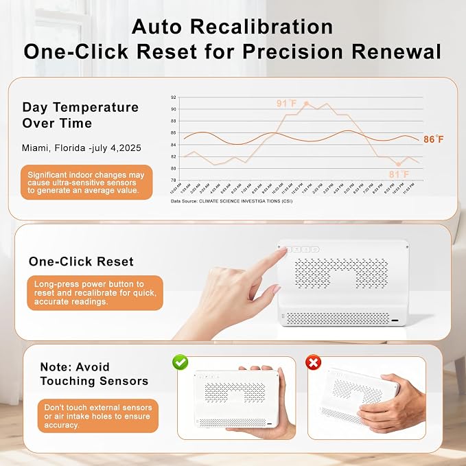16 in 1 Air Quality Monitor Indoor 7" Display 9 AQI+7 AQI Alerts,Portable Air Quality Tester CO2, TVOC, PM2.5 PM1.0 PM10, HCHO Temperature Humidity Temp & Time Air Quality Meter for Home