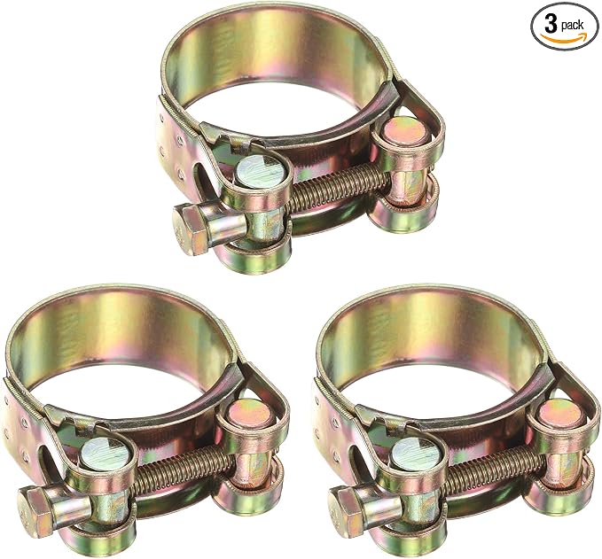 HARFINGTON 3pcs T-Bolt Hose Clamp 149-161mm (5.87-6.34") Galvanized Carbon Steel Adjustable Intake Radiator Pipe Clamps for Automotive Plumbing Industrial Pipes